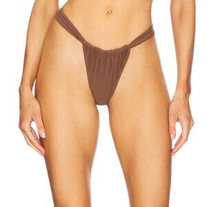 NEW LOBA Lucinda Bikini Bottom in Brown Swimsuit Thong XS